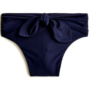J.Crew plus front tie knot high rise bikini bottoms, 3XL, blue